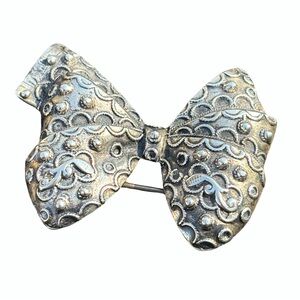 Vintage Danecraft Sterling Silver Bow Brooch Pin – Signed Mid Century
